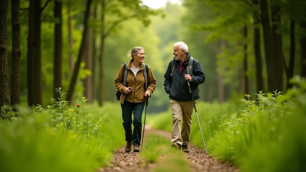 Seniori aktīvi pavada laiku Jēkabpils parka skaistajās pastaigāšanas takas
